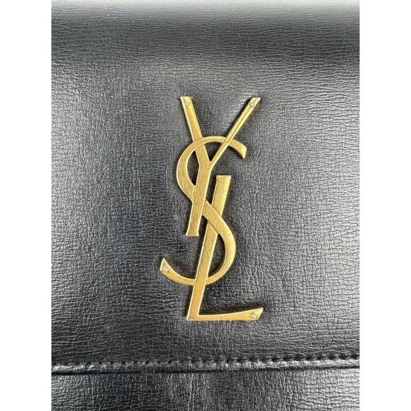 Saint Laurent Sunset Medium Monogram Bag in Black Calfskin B-9 - Picture 15 of 16